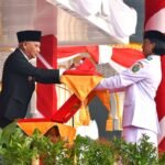 Brigjen Arif Hartoto Ikuti Penurunan Bendera HUT ke-80 RI di Astaka Sumut